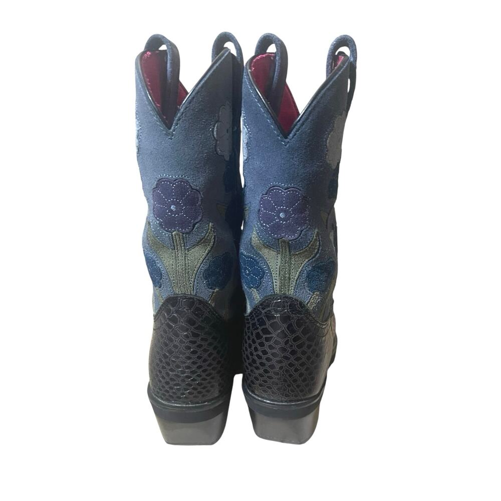 Ariat Doll Baby Womens 7 Suede Floral Western Boho Boots 16209 Artsy  Whimsical - Picture 5 of 9